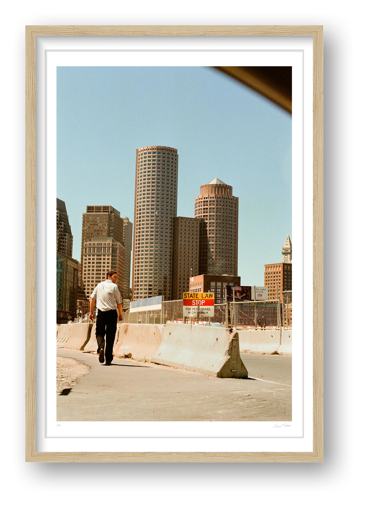 Looking Over My Shoulder - Boston, MA — framed