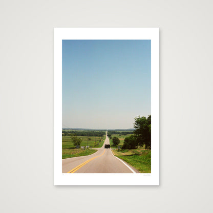The Road Goes On Forever - Route 66, OK  — 30×45cm, 12×18" Print only