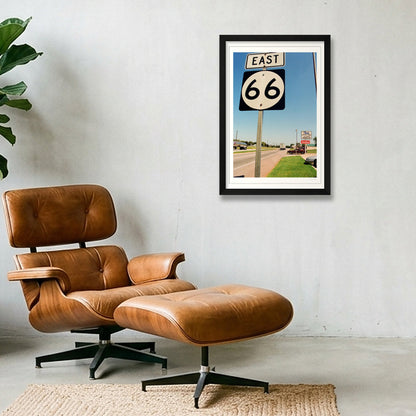 Get Your Kicks On Route 66 -  Route 66, OK — 30×45cm, 12×18" Black Frame