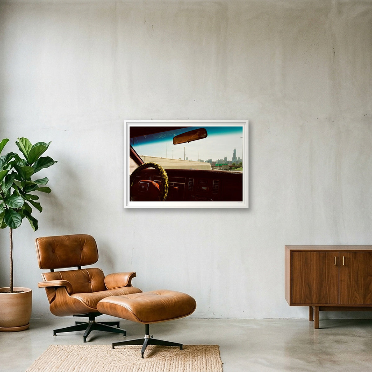 Chicago Bound Sears Tower - Chicago, IL — 100×70cm, 39×28" White Frame