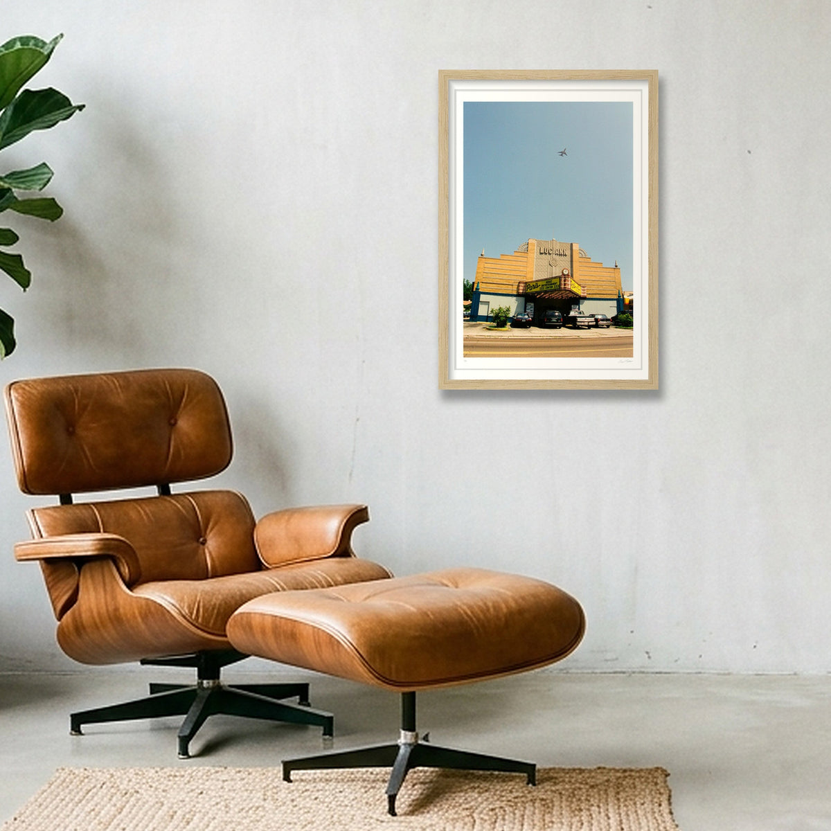 Leaving On A Jet Plane - Memphis, TN  — 30×45cm, 12×18" Oak Frame