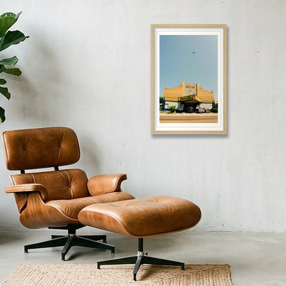 Leaving On A Jet Plane - Memphis, TN  — 30×45cm, 12×18" Oak Frame