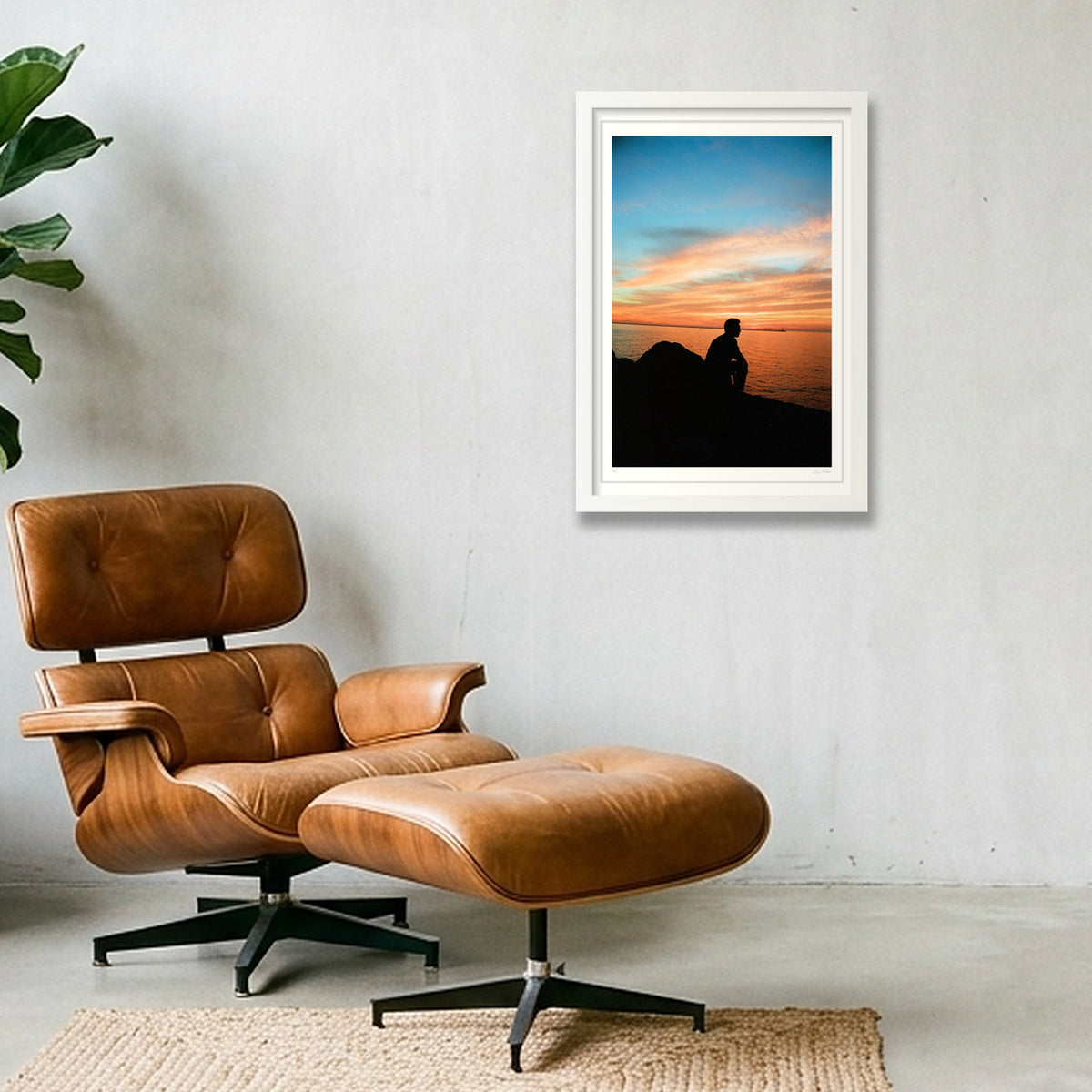 Sitting On The Dock Of A Bay - Cleveland, OH — 30×45cm, 12×18" White Frame