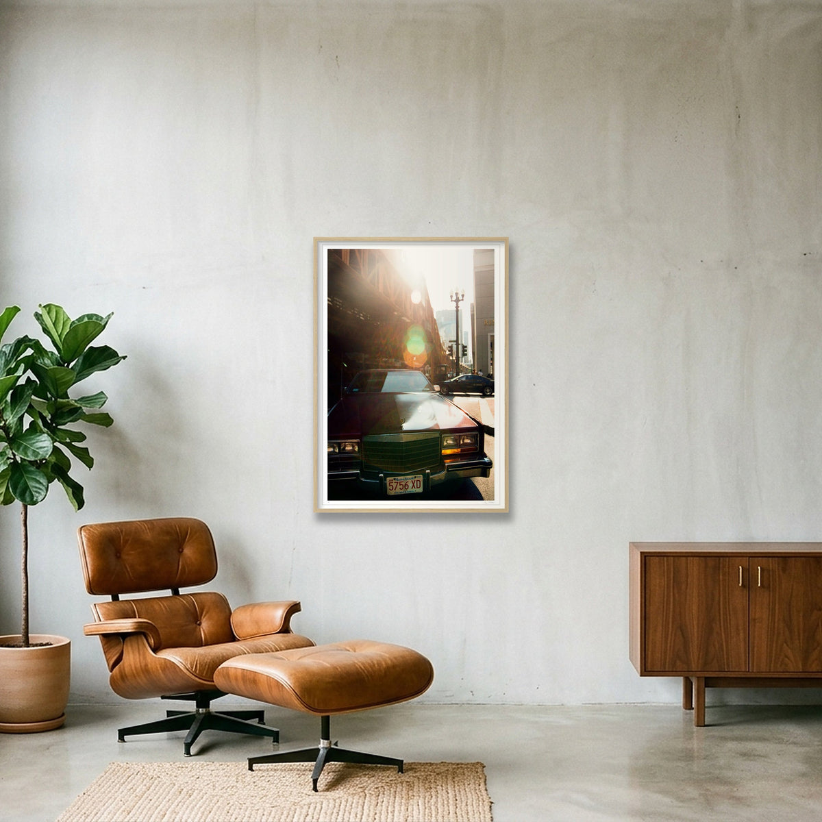 Sweet Home Chicago - Chicago, IL  — 70×100cm, 28×39" Oak Frame