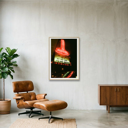 So Close Yet So Far Out - Austin, TX — 70×100cm, 28×39" Oak Frame