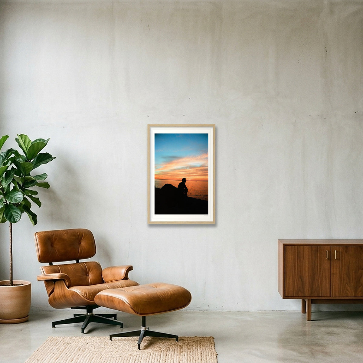 Sitting On The Dock Of A Bay - Cleveland, OH — 40×60cm, 16×24" Oak Frame