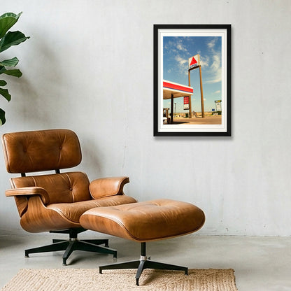 For What It's Worth - Mid-Texas  — 30×45cm, 12×18" Black Frame