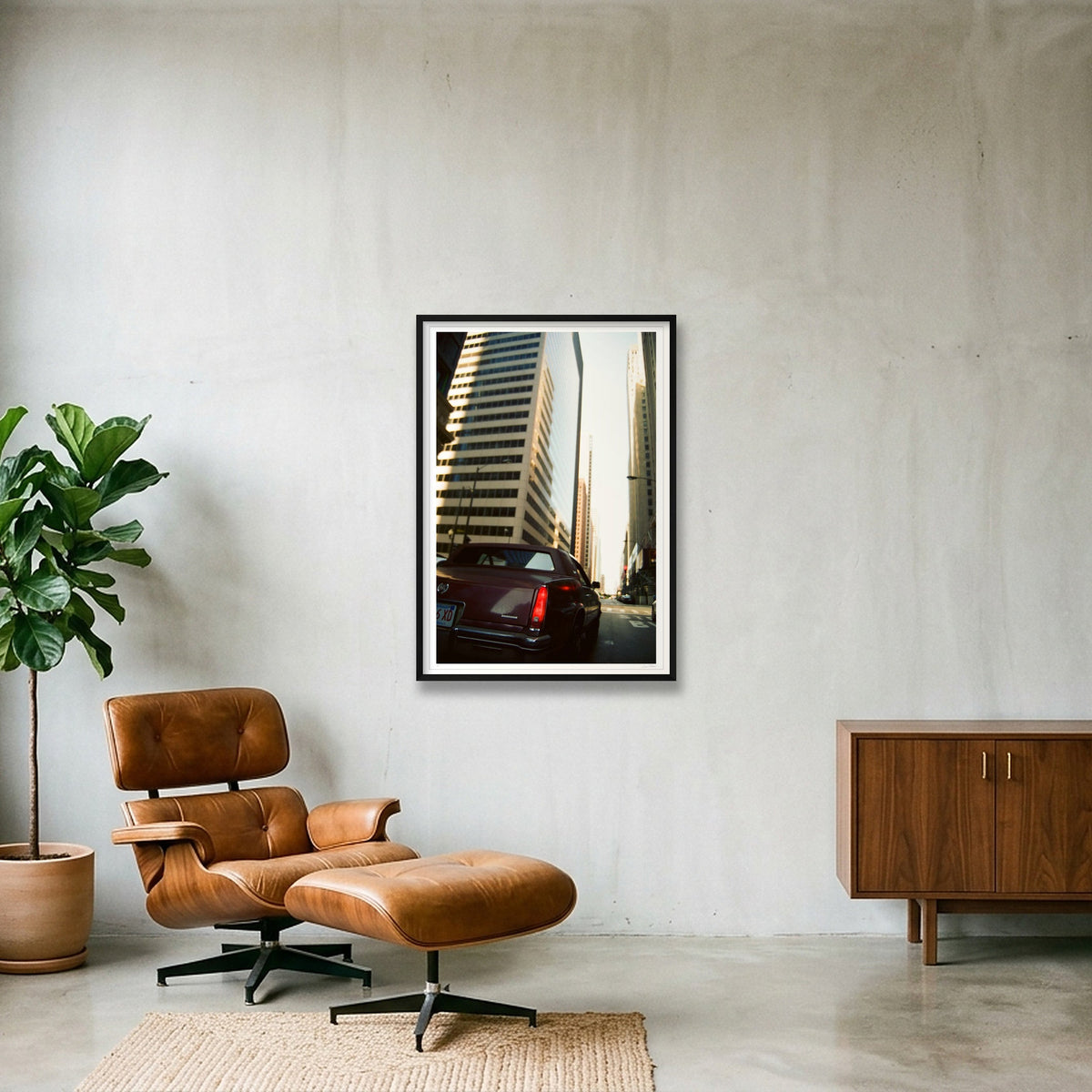 Rufus in The Loop - Chicago, IL — 70×100cm, 28×39" Black Frame