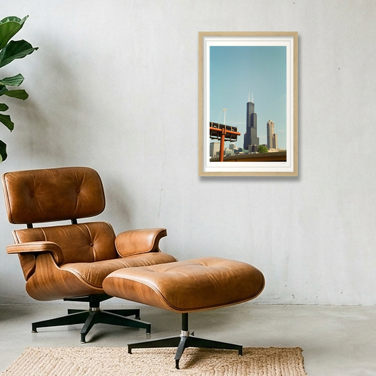Sears Tower - Chicago, IL — 30×45cm, 12×18" Oak Frame