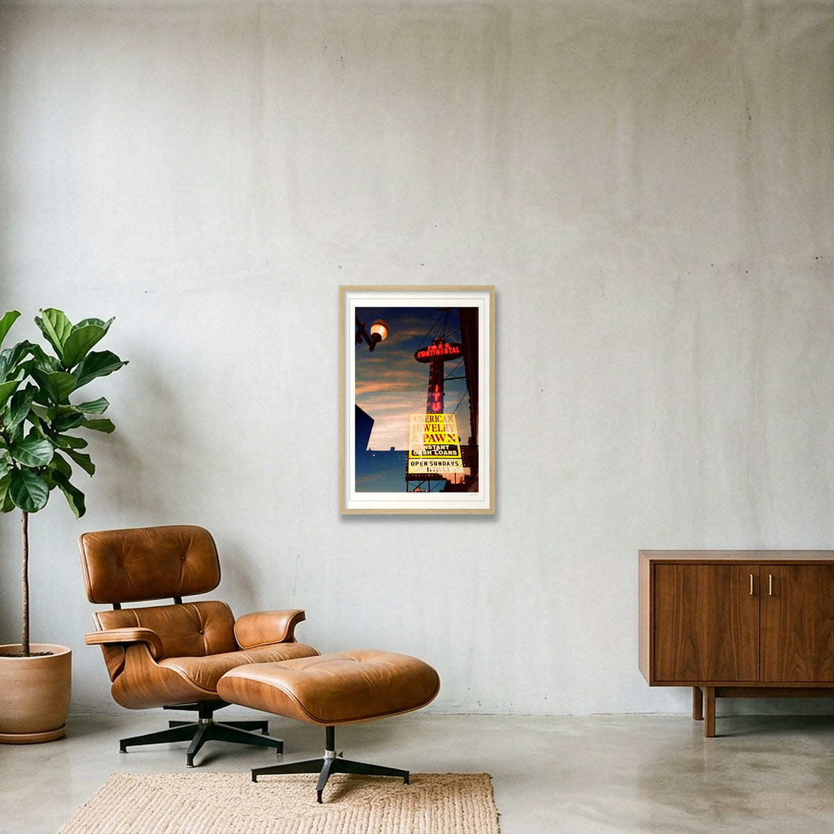 Diamonds and Rust - Chicago, IL  — 40×60cm, 16×24" Oak Frame
