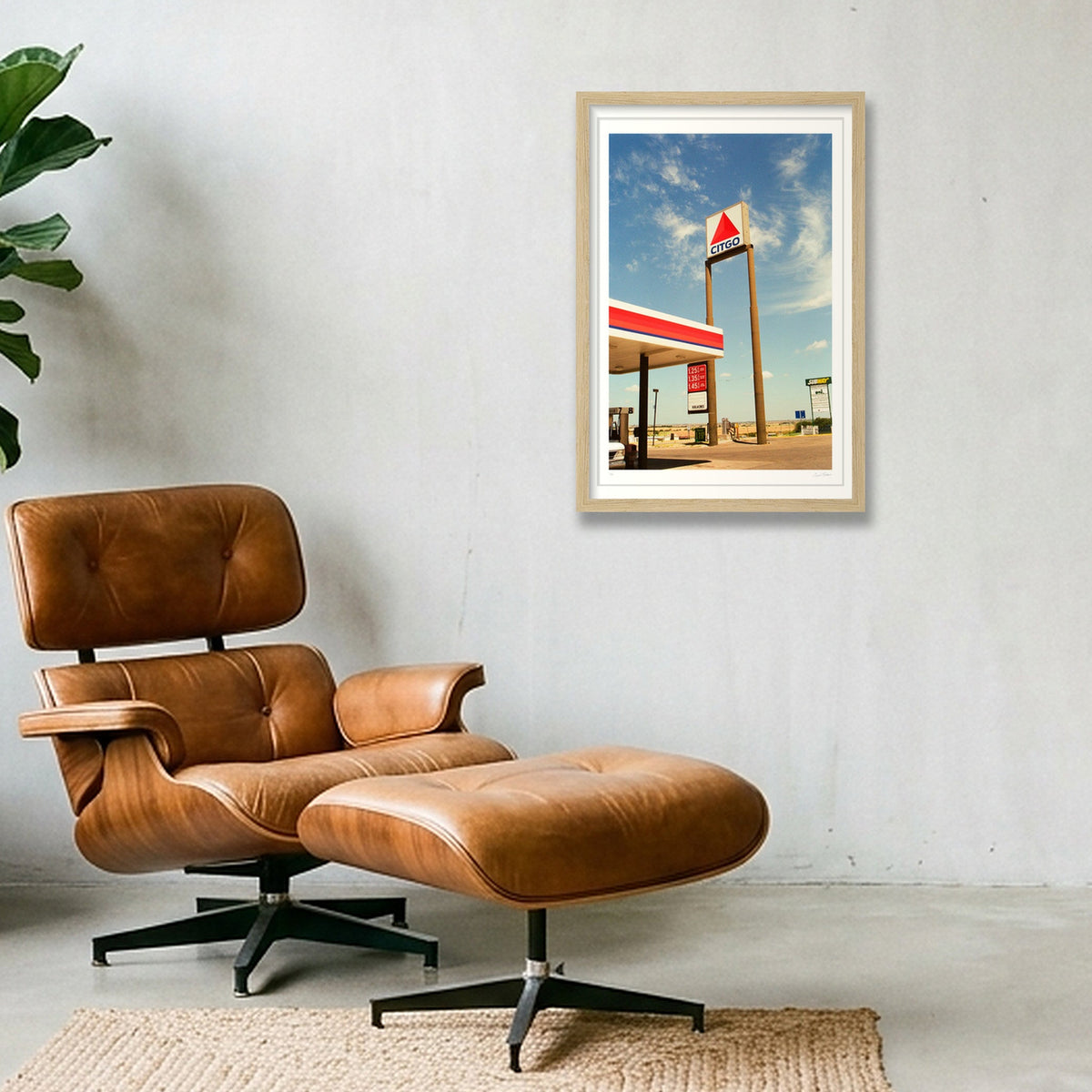 For What It's Worth - Mid-Texas  — 30×45cm, 12×18" Oak Frame