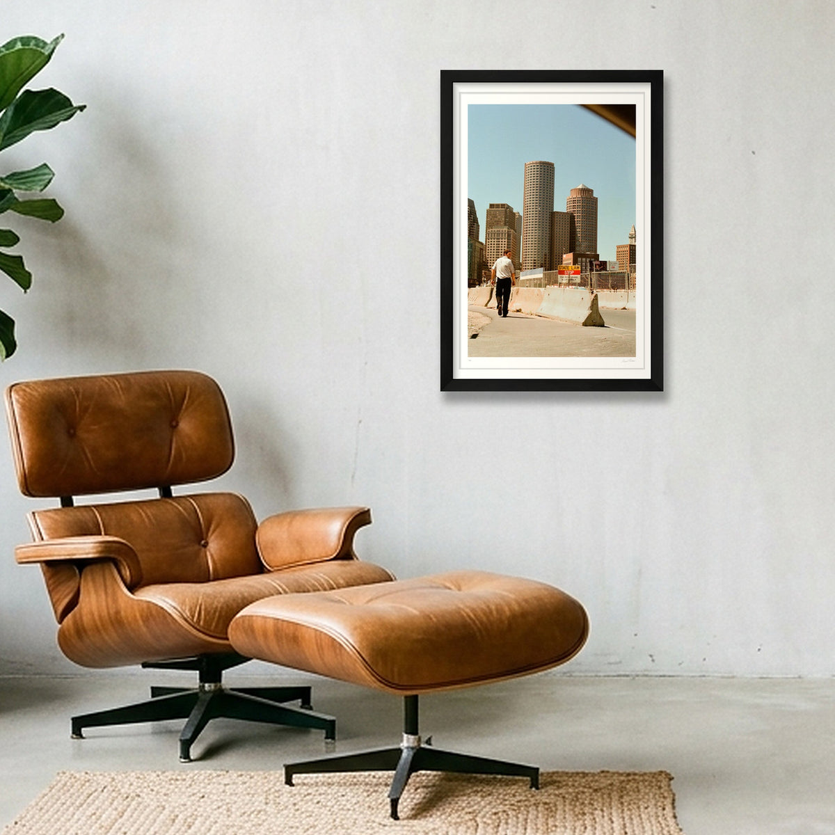 Looking Over My Shoulder - Boston, MA — 30×45cm, 12×18" Black Frame