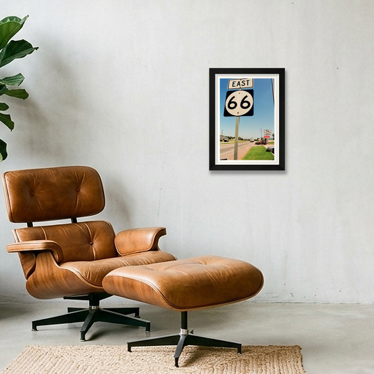 Get Your Kicks On Route 66 -  Route 66, OK — A4 (21×30cm, 8×12") Black Frame