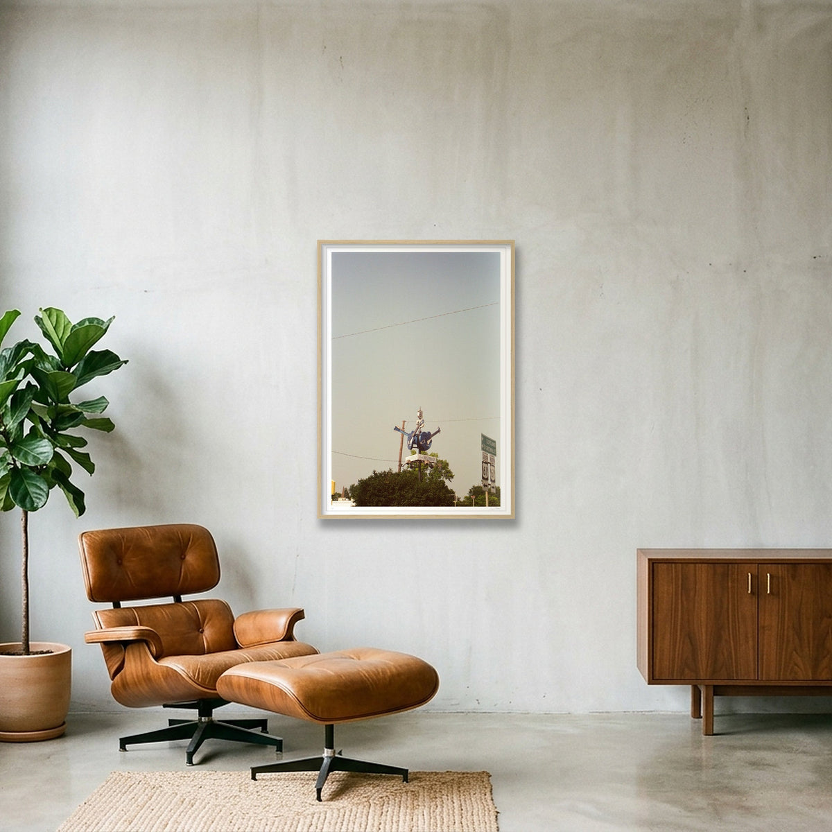 The Crossroads - Clarksdale, MS  — 70×100cm, 28×39" Oak Frame