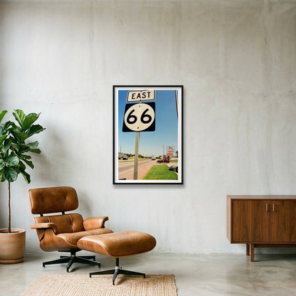 Get Your Kicks On Route 66 -  Route 66, OK — 70×100cm, 28×39" Black Frame