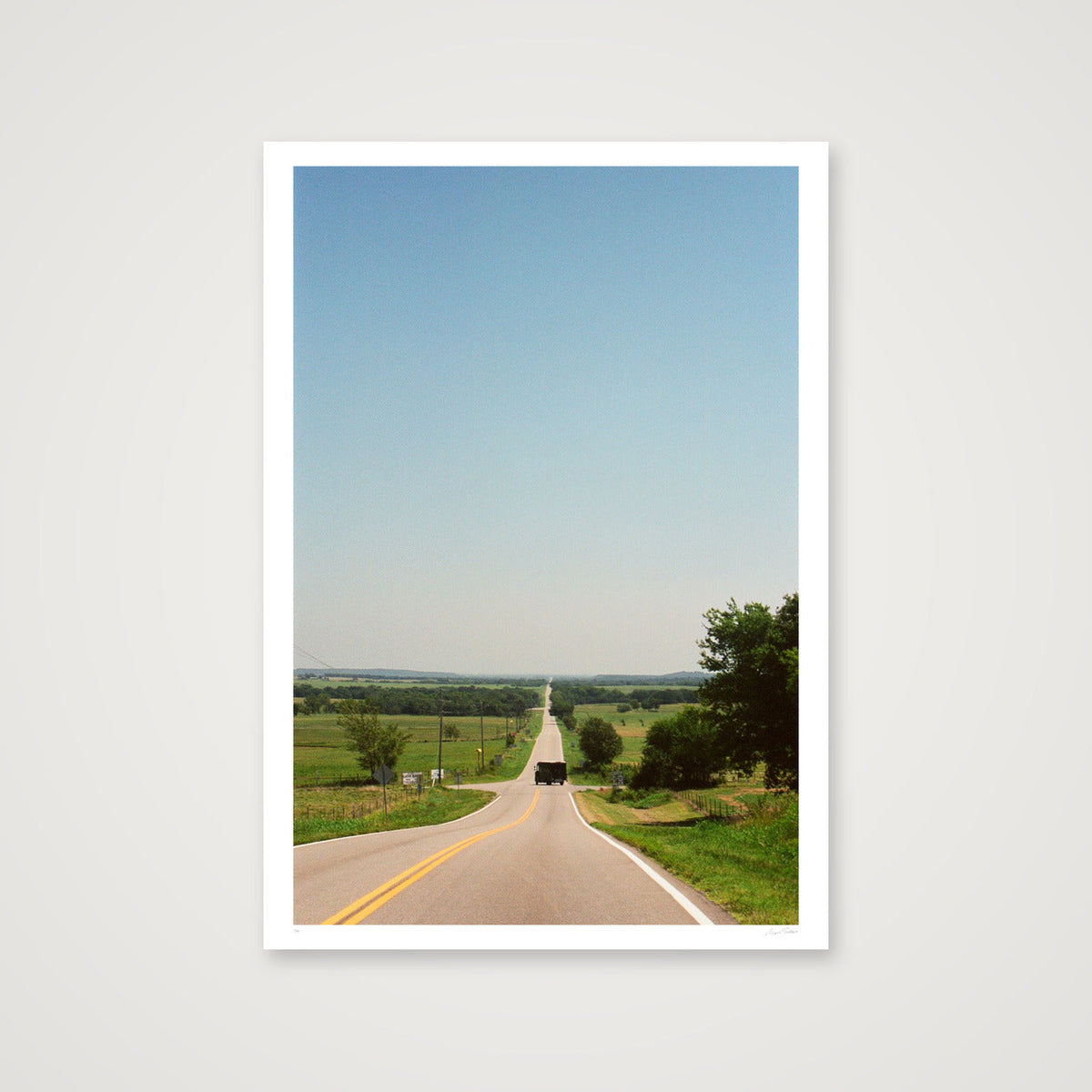 The Road Goes On Forever - Route 66, OK  — 70×100cm, 28×39" Print only
