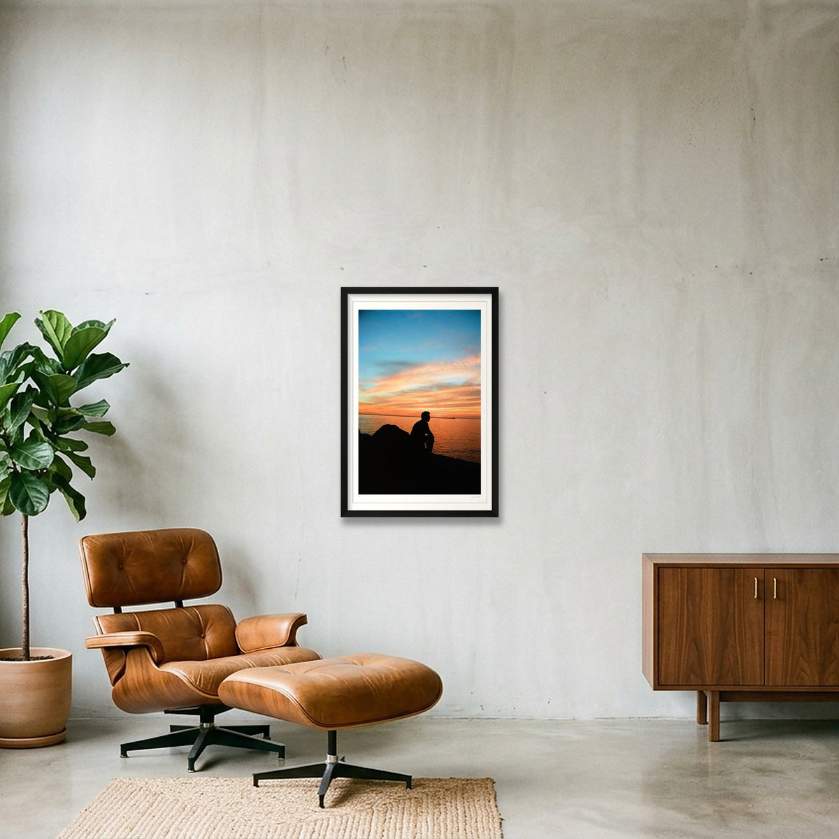 Sitting On The Dock Of A Bay - Cleveland, OH — 40×60cm, 16×24" Black Frame