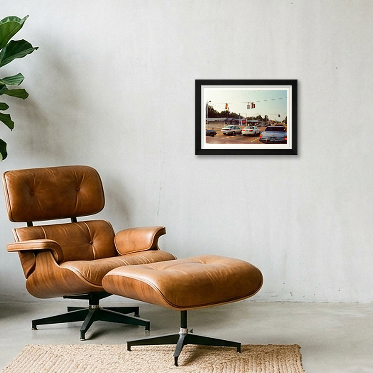 Left Turn On A Red Light - Memphis, TN — A4 (30×21cm, 12×8") Black Frame
