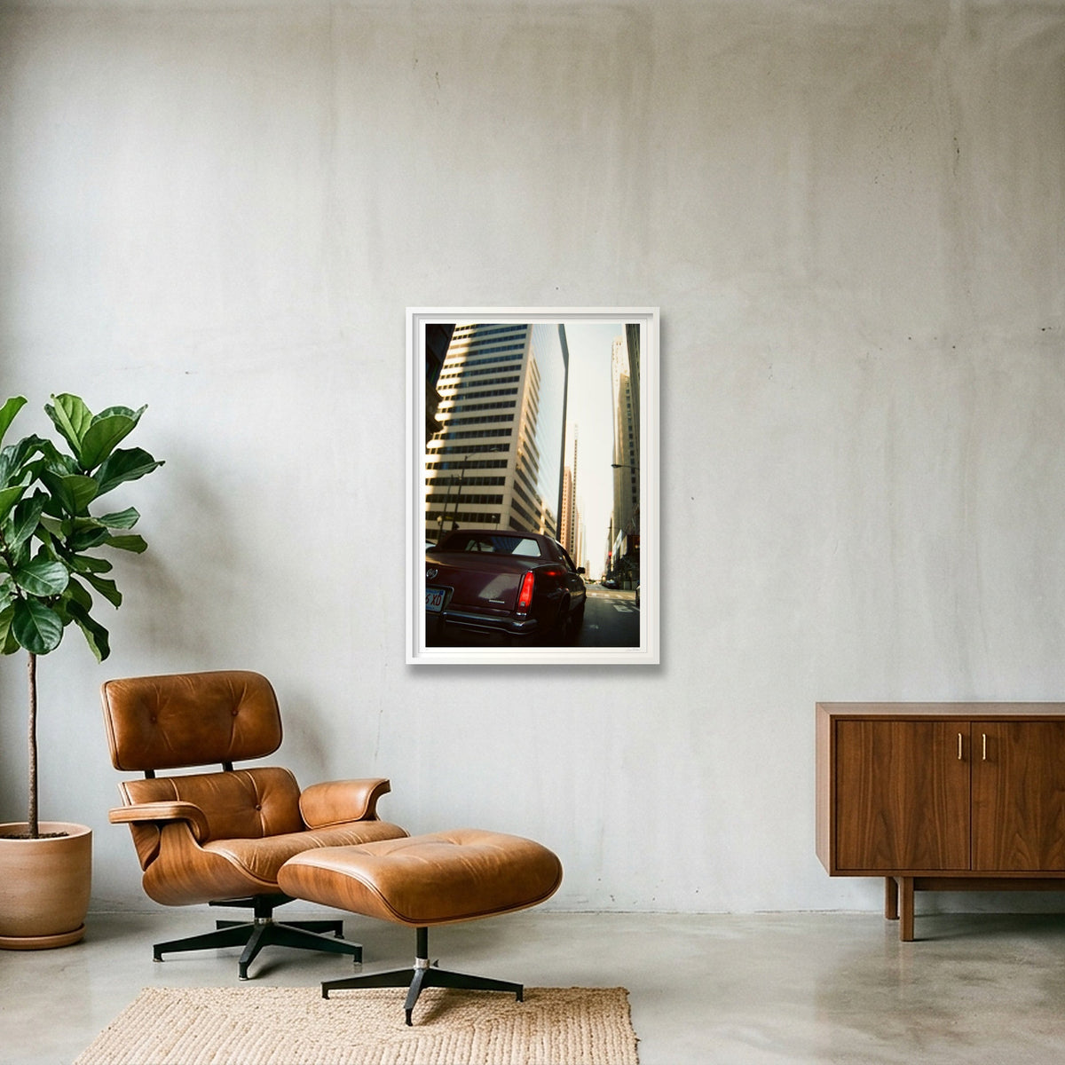 Rufus in The Loop - Chicago, IL — 70×100cm, 28×39" White Frame
