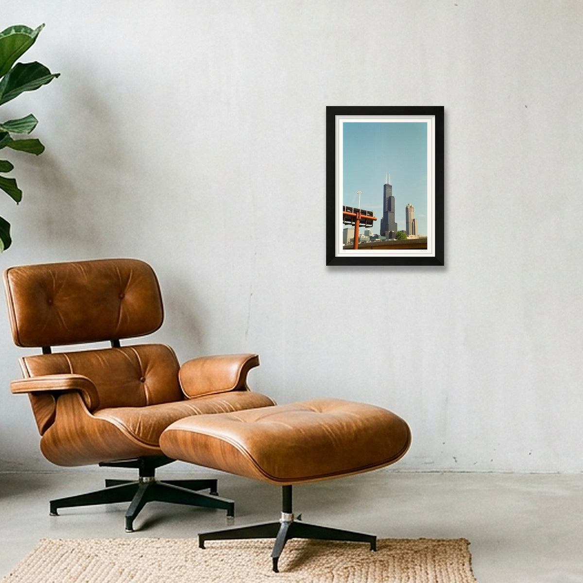 Sears Tower - Chicago, IL — A4 (21×30cm, 8×12") Black Frame