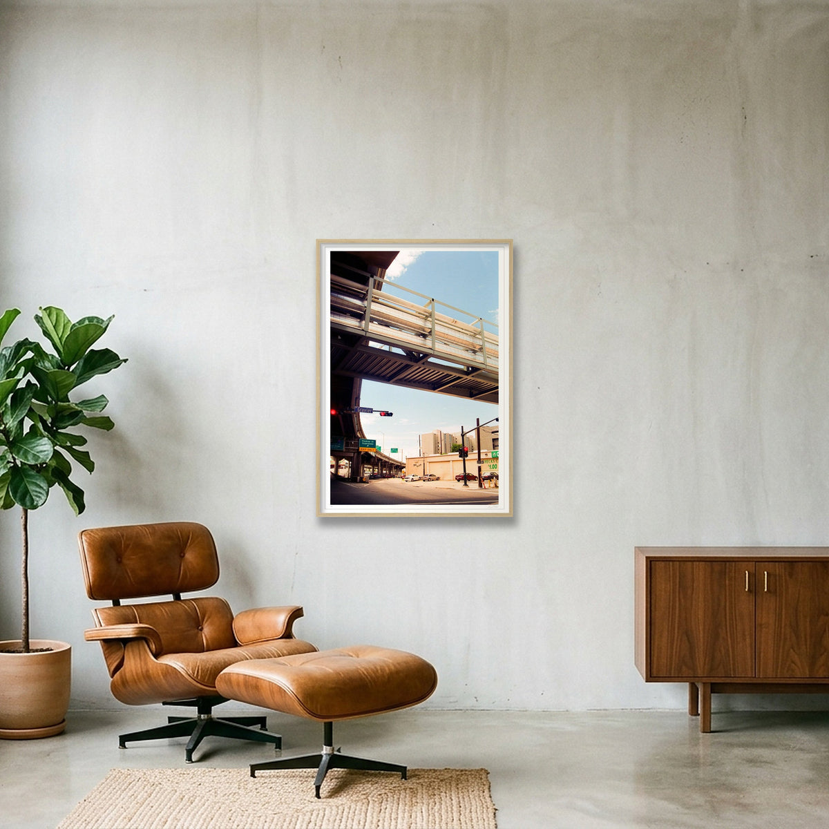Gravier St. Blues -  New Orleans, LA  — 70×100cm, 28×39" Oak Frame