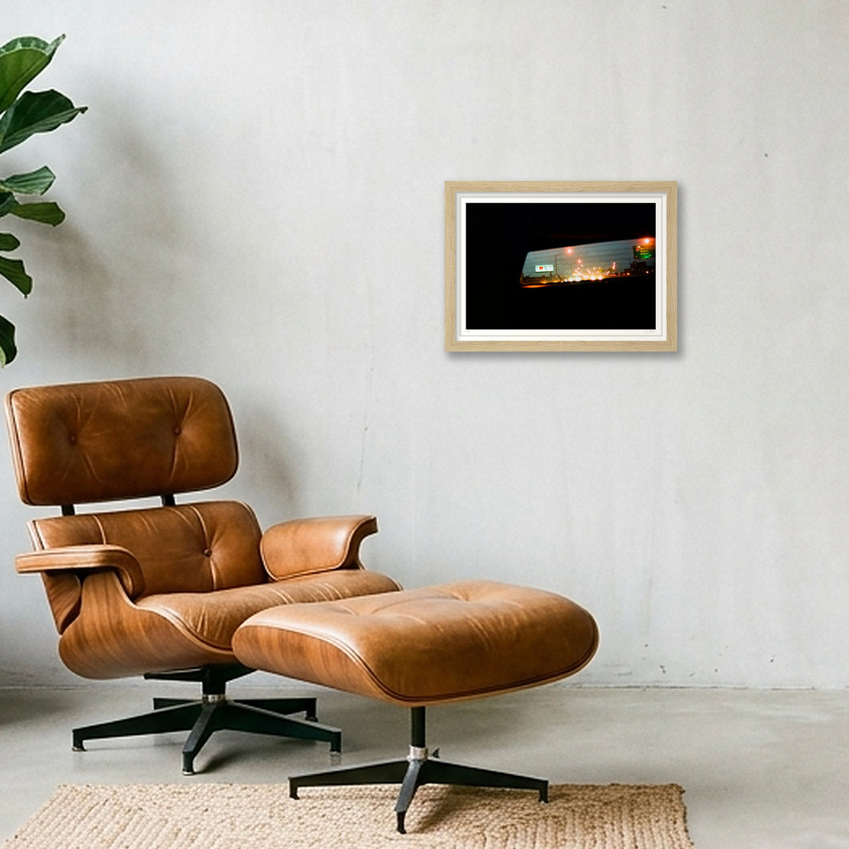 I Love New York - Interstate 95, The Bronx, NY  — A4 (30×21cm, 12×8") Oak Frame
