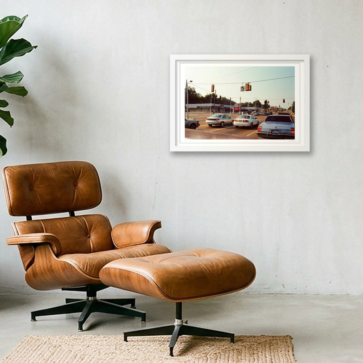 Left Turn On A Red Light - Memphis, TN — 45×30cm, 18×12" White Frame