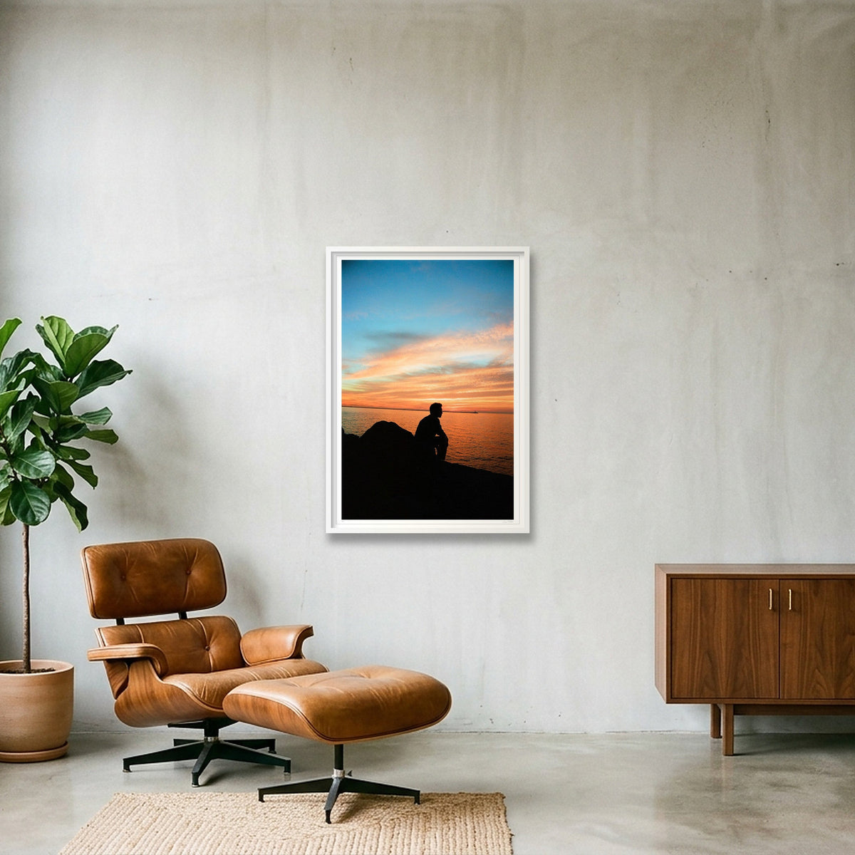 Sitting On The Dock Of A Bay - Cleveland, OH — 70×100cm, 28×39" White Frame