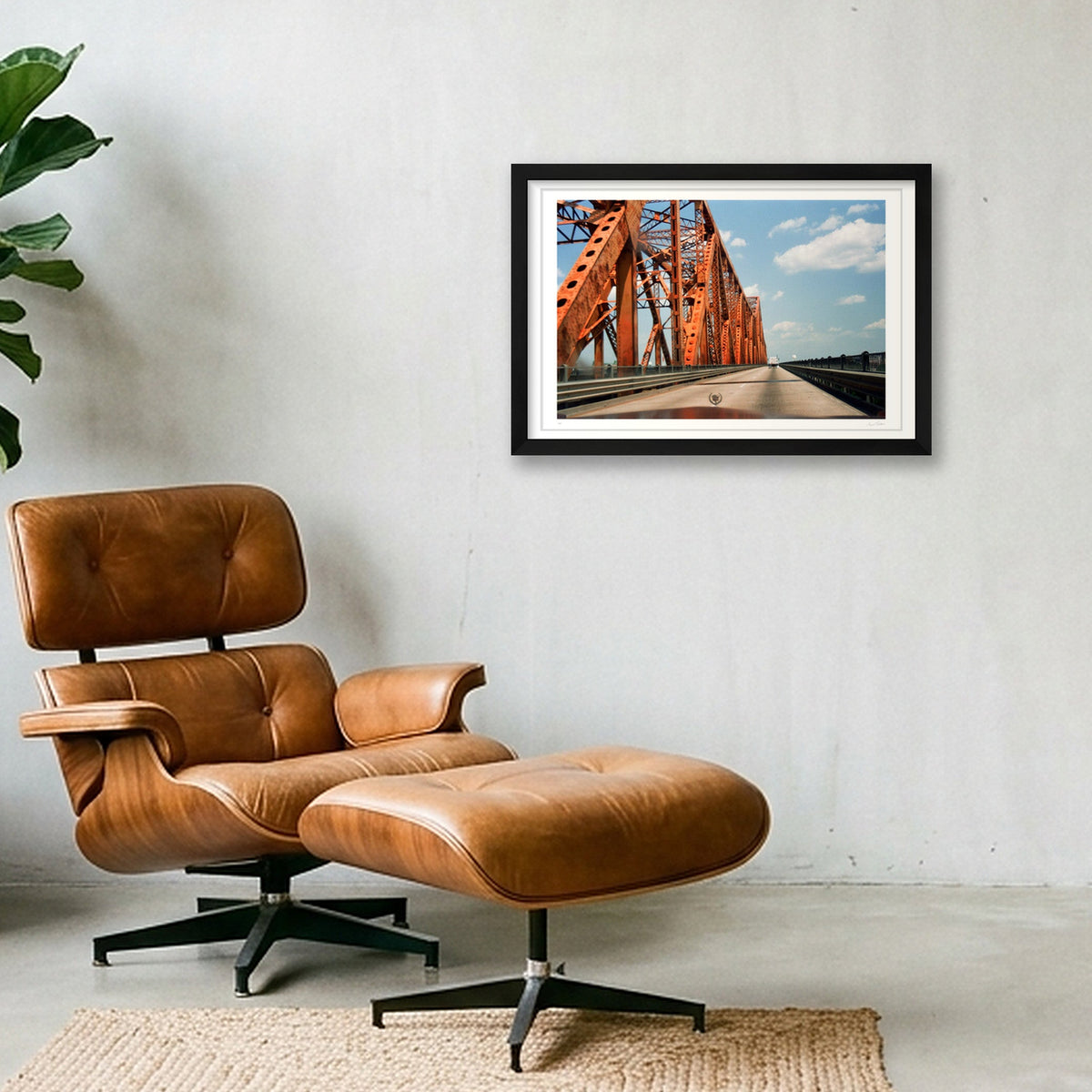 Down in Louisiana - Highway 61, LA — 45×30cm, 18×12" Black Frame