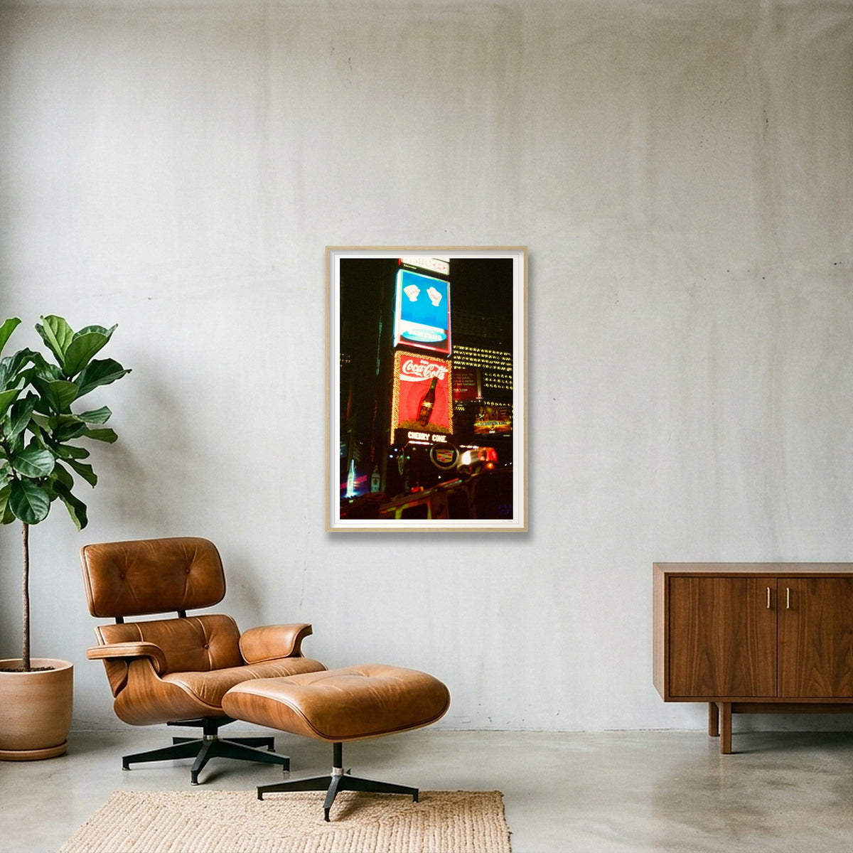 Coke and Cadillac - Times Square,  NYC — 70×100cm, 28×39" Oak Frame