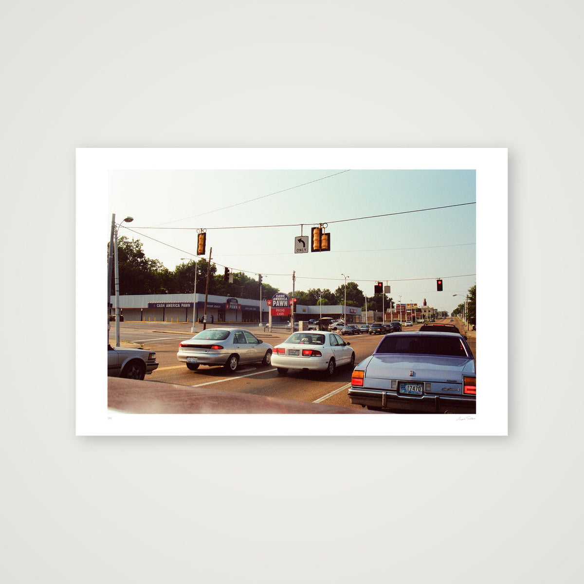 Left Turn On A Red Light - Memphis, TN — 60×40cm, 24×16" Print only