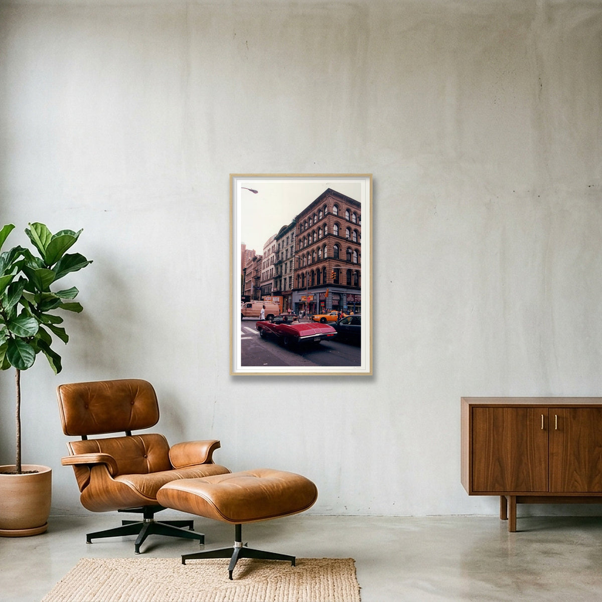 Skylark - Manhattan, NY — 70×100cm, 28×39" Oak Frame