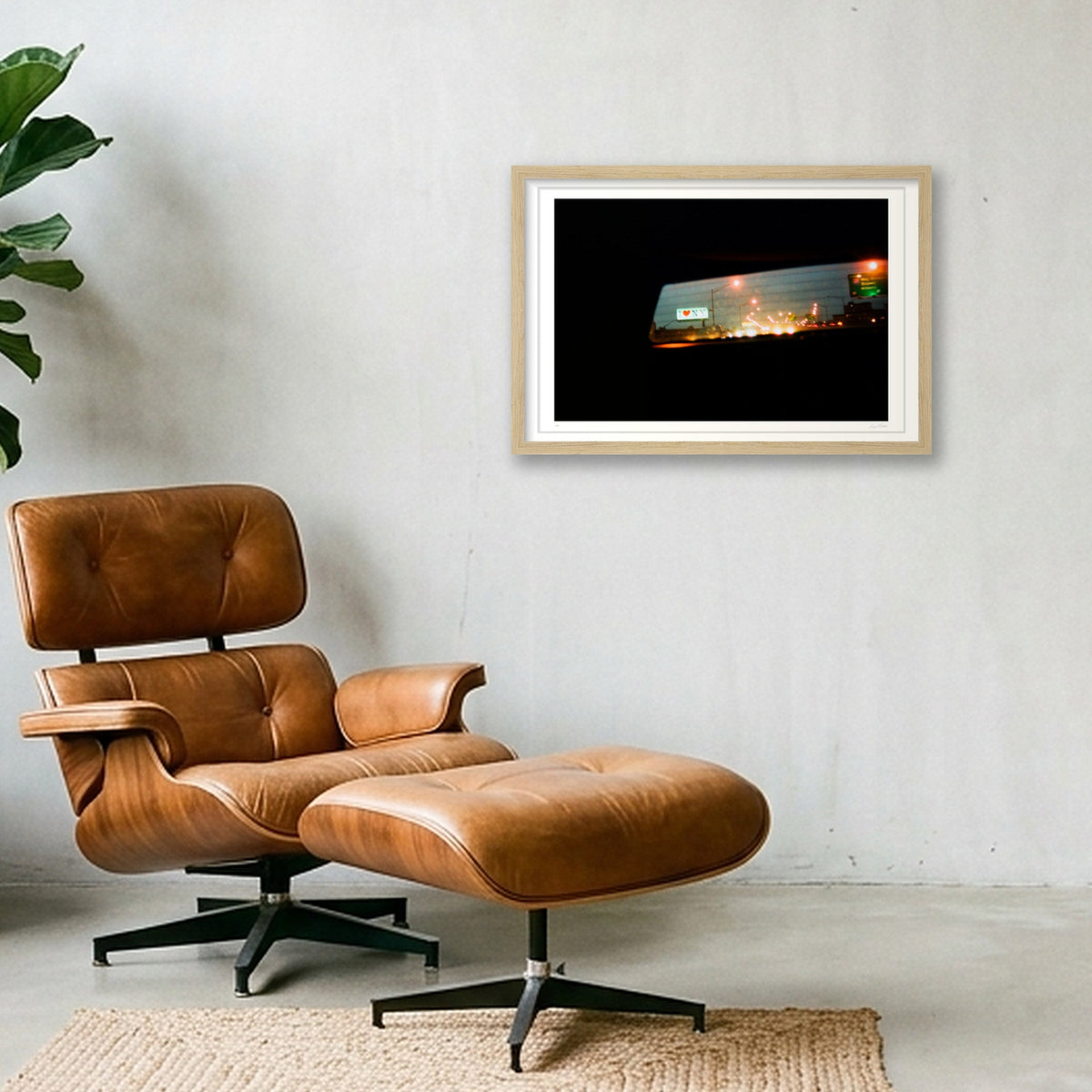 I Love New York - Interstate 95, The Bronx, NY  — 45×30cm, 18×12" Oak Frame