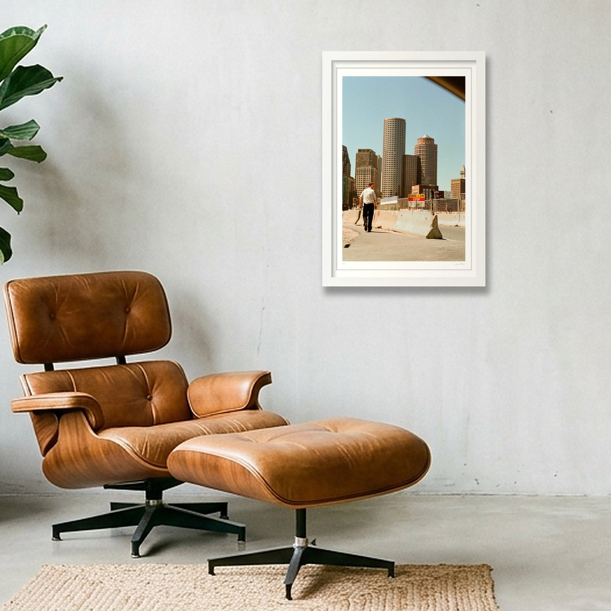 Looking Over My Shoulder - Boston, MA — 30×45cm, 12×18" White Frame