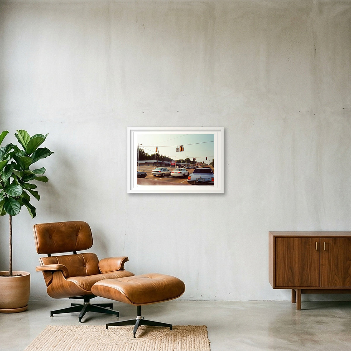 Left Turn On A Red Light - Memphis, TN — 60×40cm, 24×16" White Frame