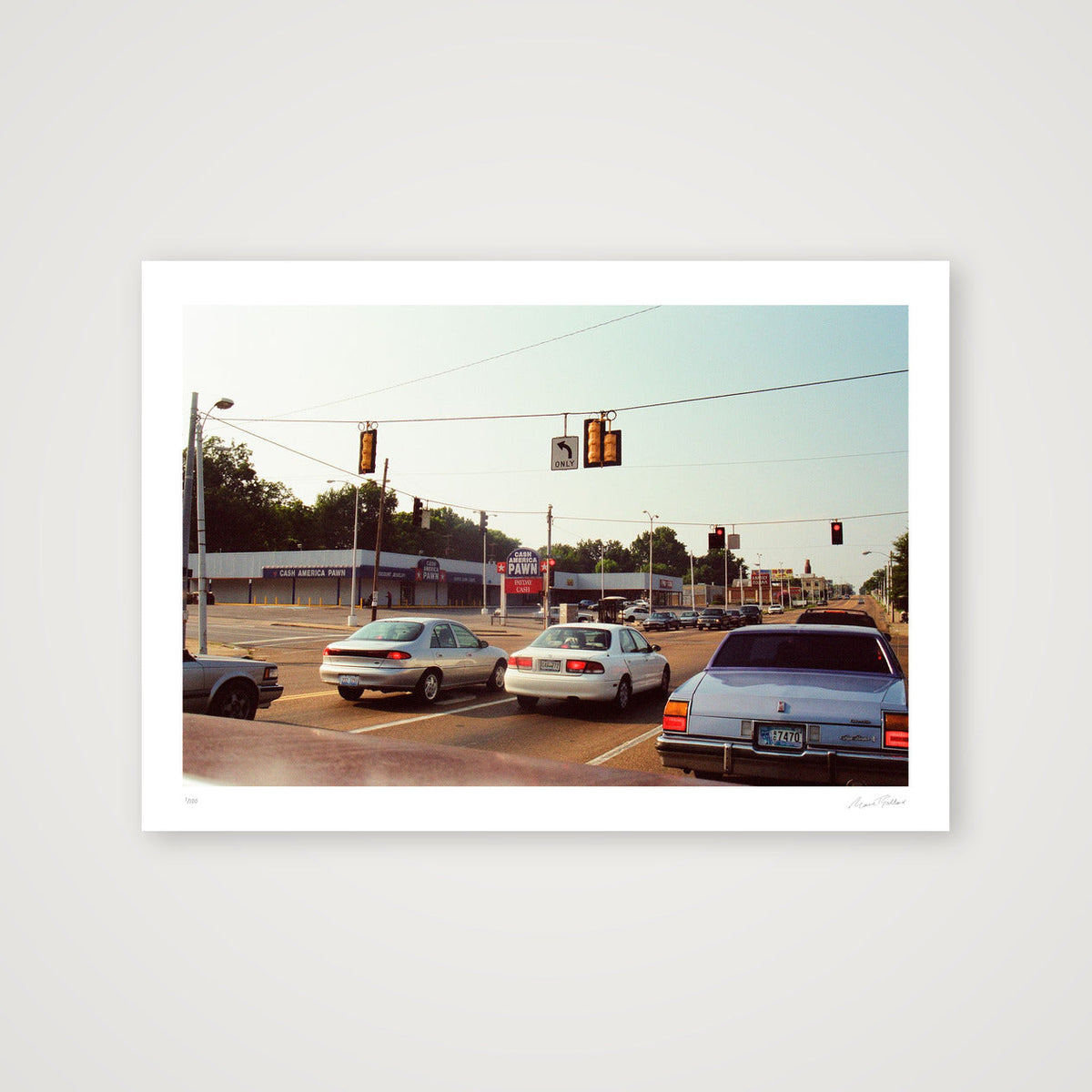 Left Turn On A Red Light - Memphis, TN — A4 (30×21cm, 12×8") Print only