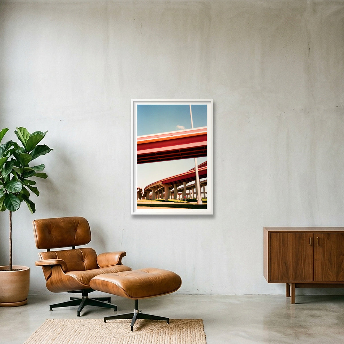 Fly Away - Mid-Texas  — 70×100cm, 28×39" White Frame