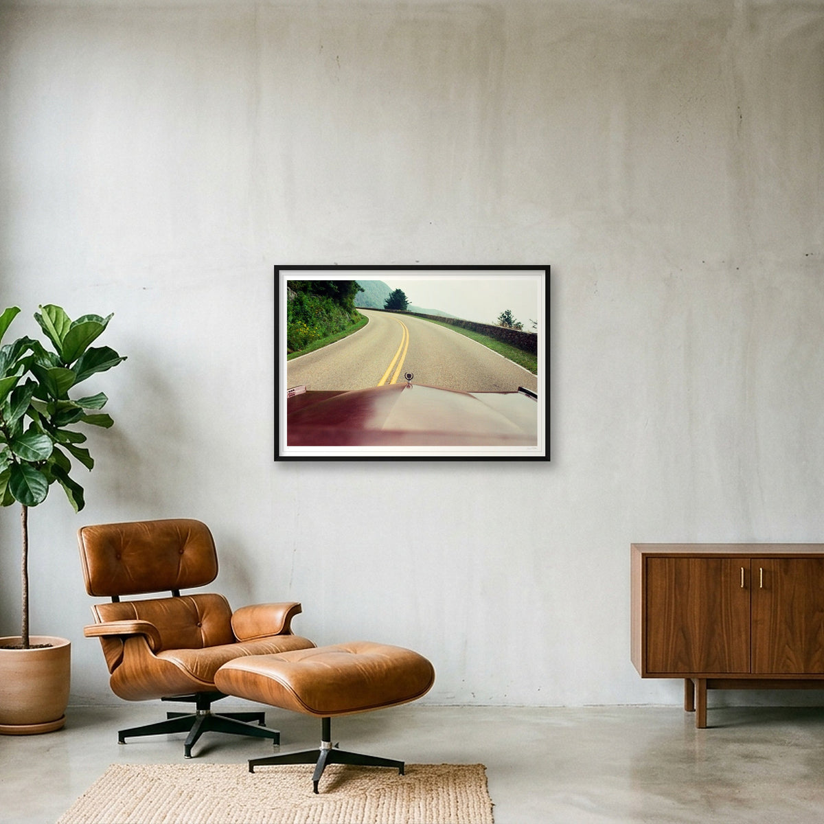 Country Roads - Skyline Drive, VA  — 100×70cm, 39×28" Black Frame