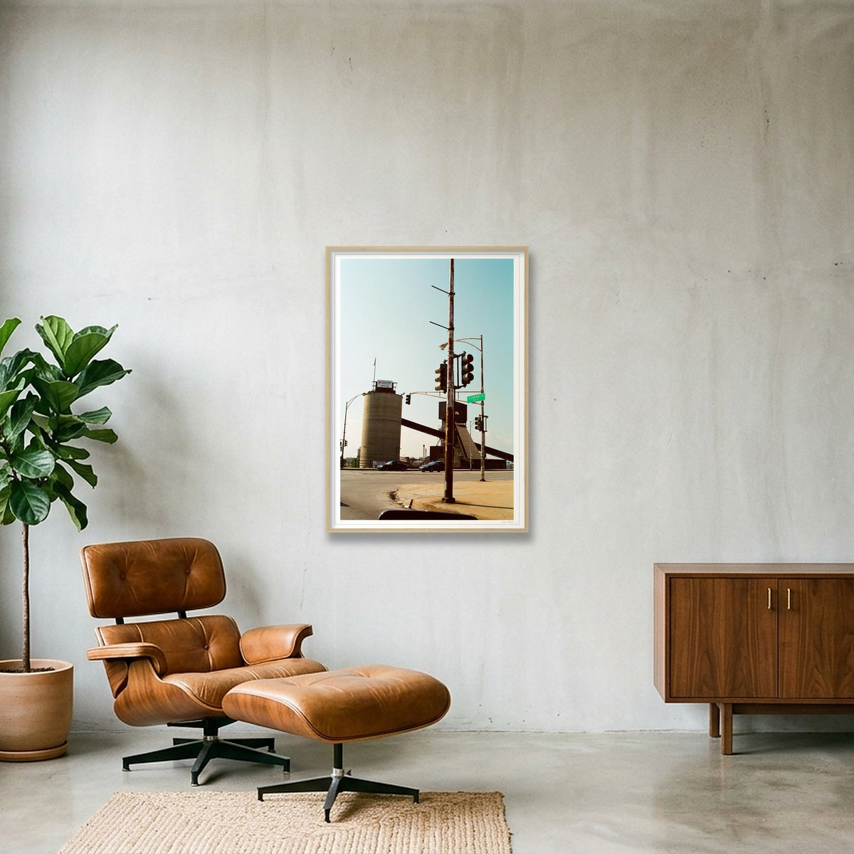 Paris of the Prairies - Chicago, IL  — 70×100cm, 28×39" Oak Frame