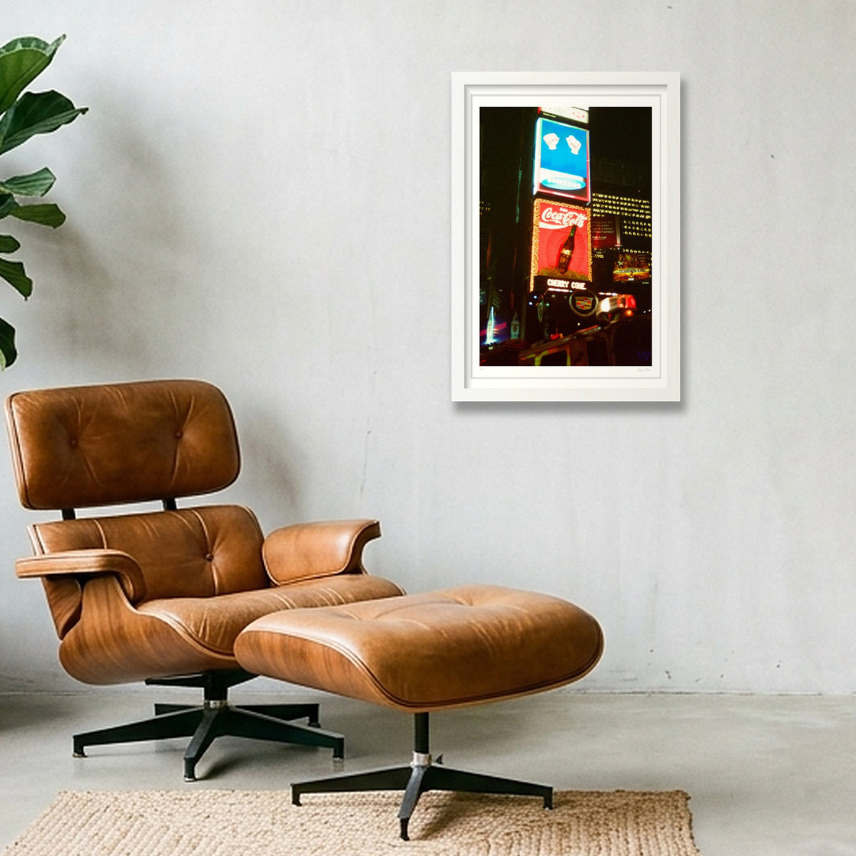 Coke and Cadillac - Times Square,  NYC — 30×45cm, 12×18" White Frame