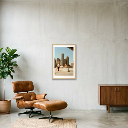Looking Over My Shoulder - Boston, MA — 40×60cm, 16×24" Oak Frame