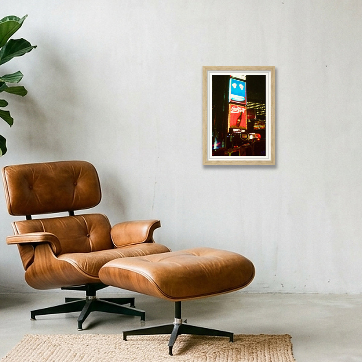 Coke and Cadillac - Times Square,  NYC — A4 (21×30cm, 8×12") Oak Frame