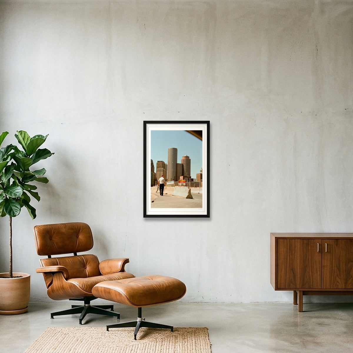 Looking Over My Shoulder - Boston, MA — 40×60cm, 16×24" Black Frame