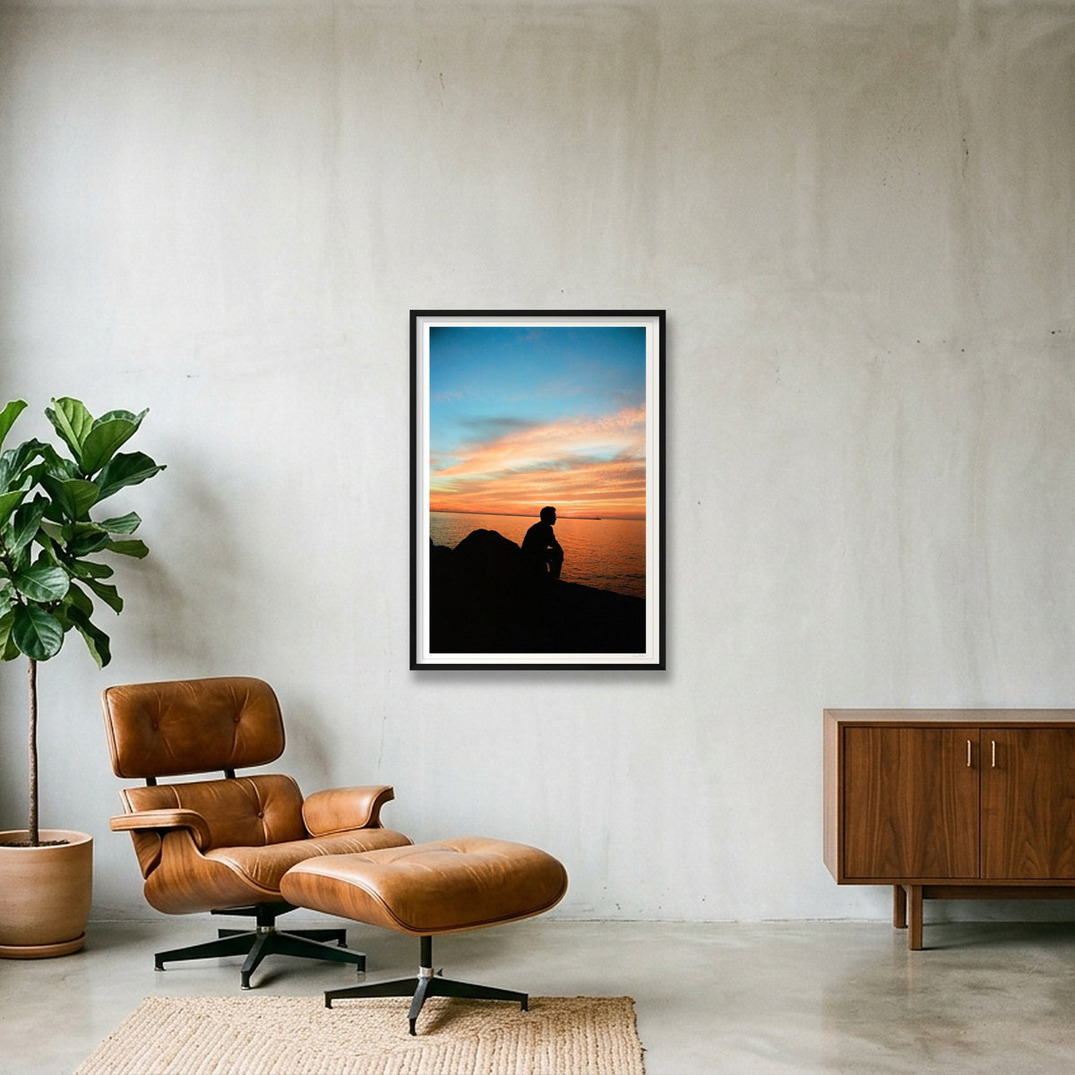 Sitting On The Dock Of A Bay - Cleveland, OH — 70×100cm, 28×39" Black Frame