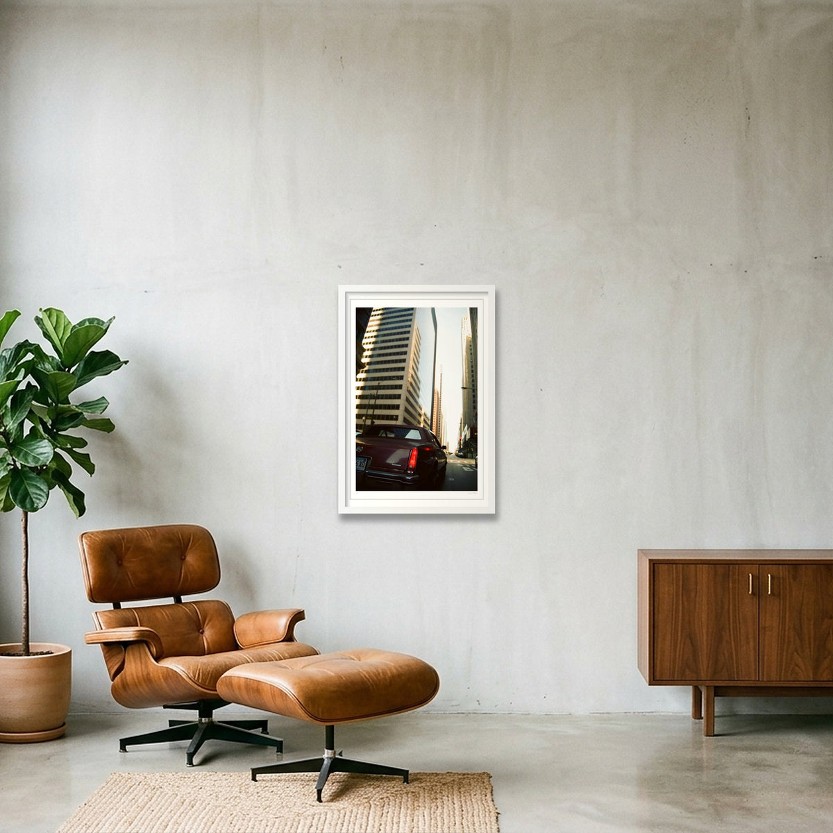 Rufus in The Loop - Chicago, IL — 40×60cm, 16×24" White Frame