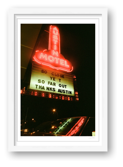 So Close Yet So Far Out - Austin, TX — framed